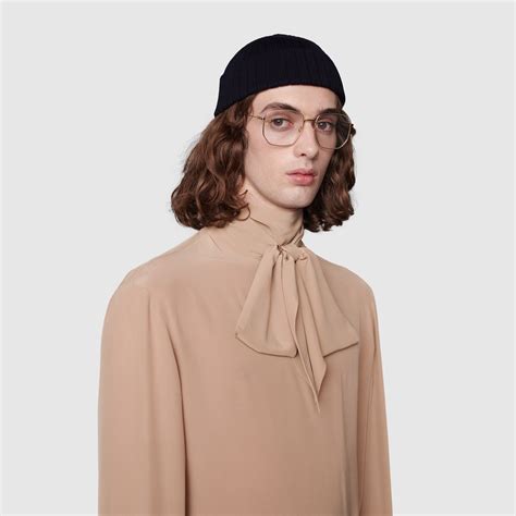 camicia fiocco gucci uomo